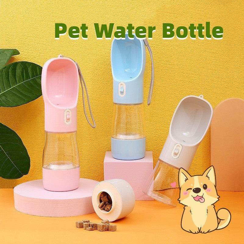 Pet Dog Water Bottle Feeder Bowl Portable Water Food Bottle Pets Outdoor Travel